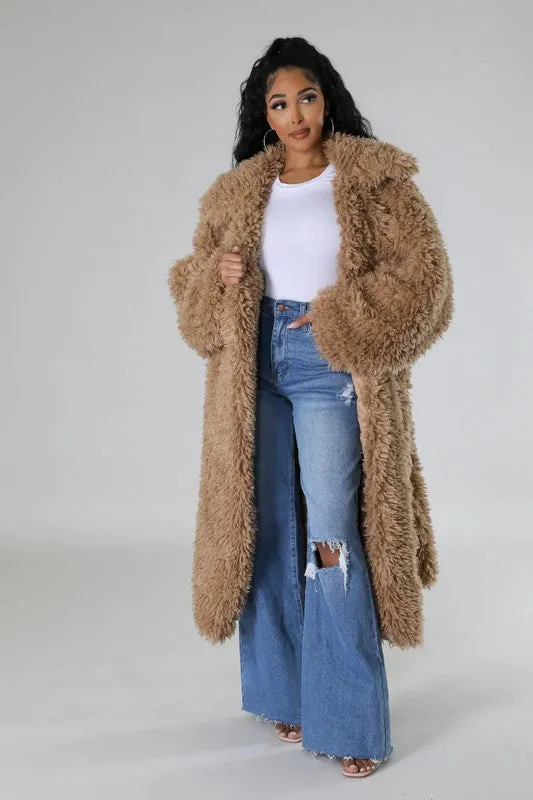 Athina Pink Fuzzy Fur Winter Heavy Jacket