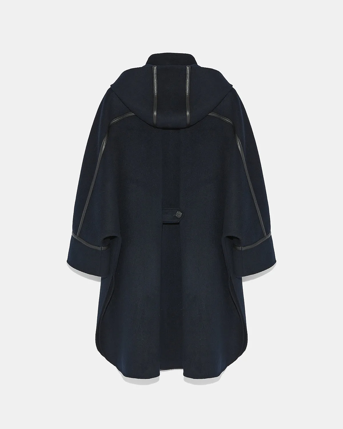 Double-sided cashmere blend hooded cape