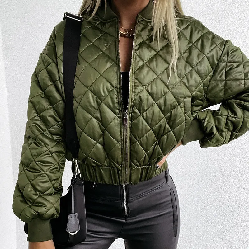 Fashion Diamond Jacket Zipper Coat Wholesale