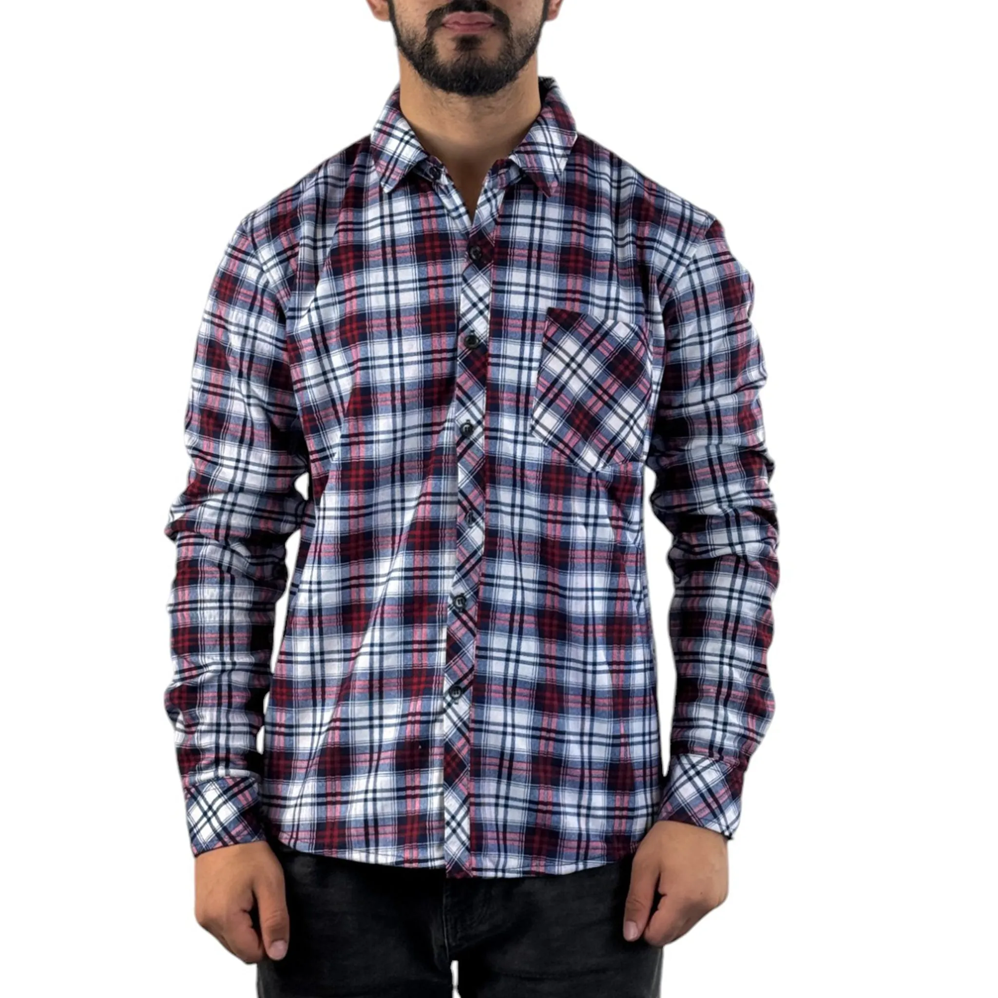 Mens Fleece Lined Flannel Shirt - JB2022