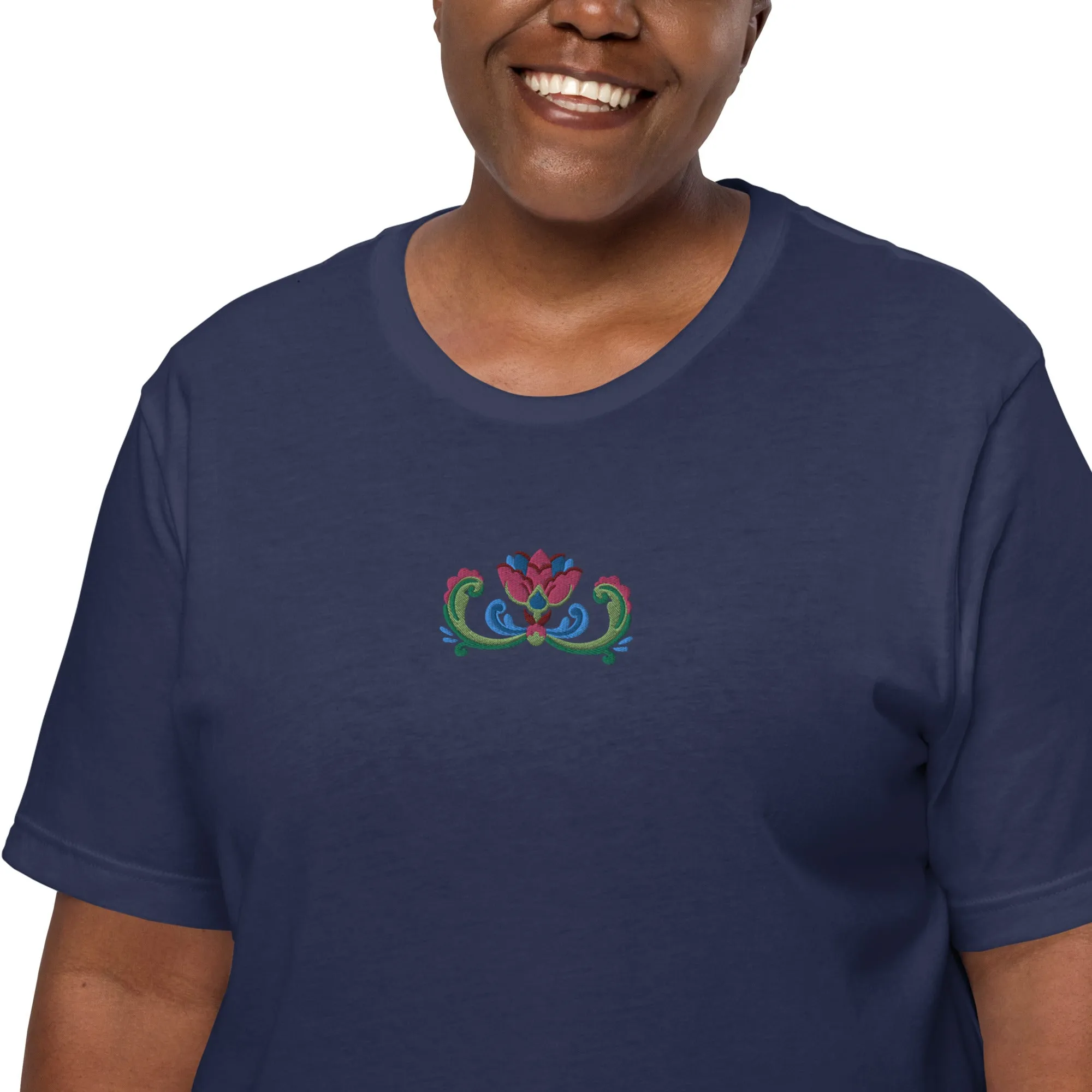 Norwegian Rosemaling Embroidered T-Shirt
